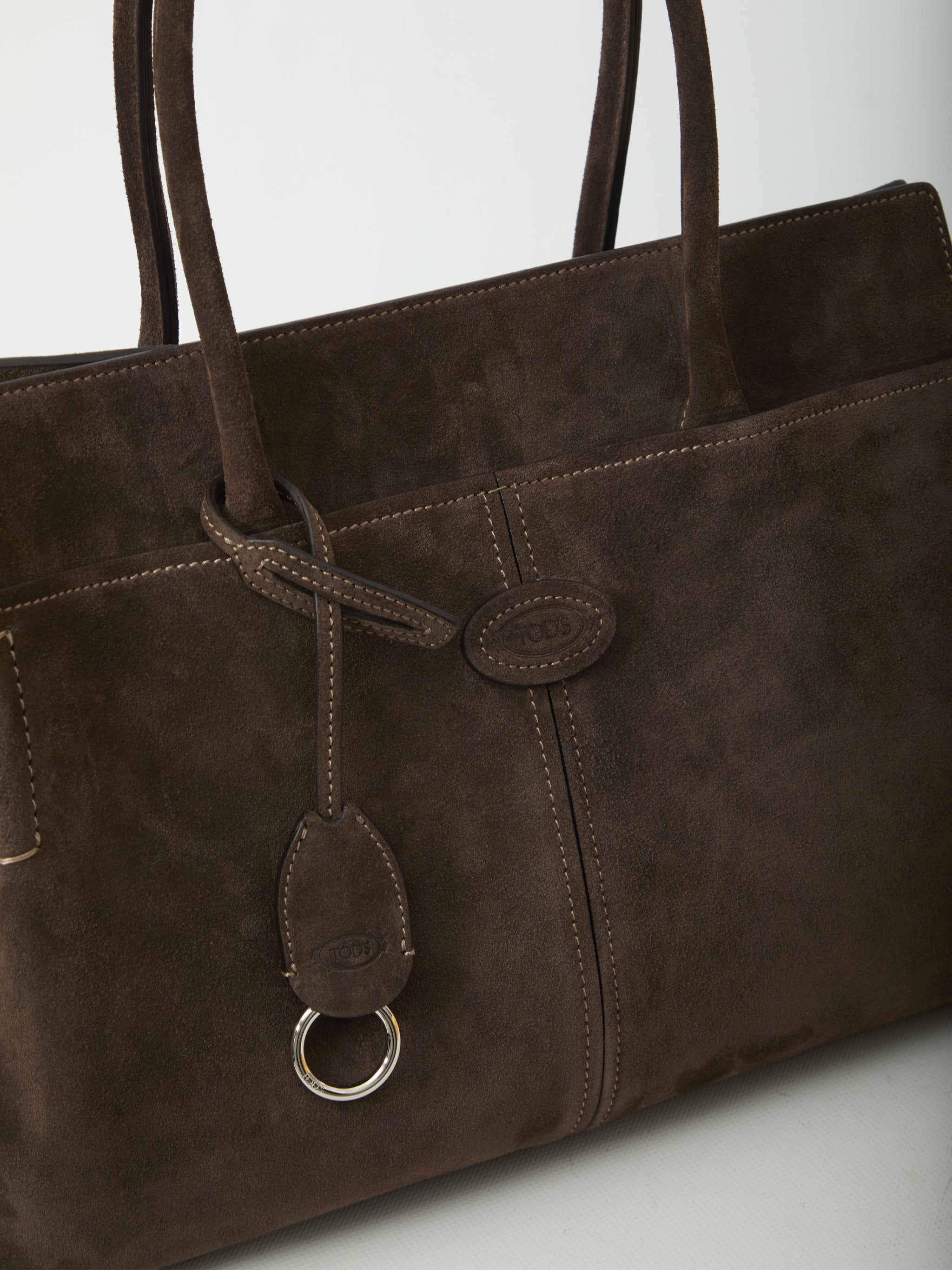 suede leather shopping bag