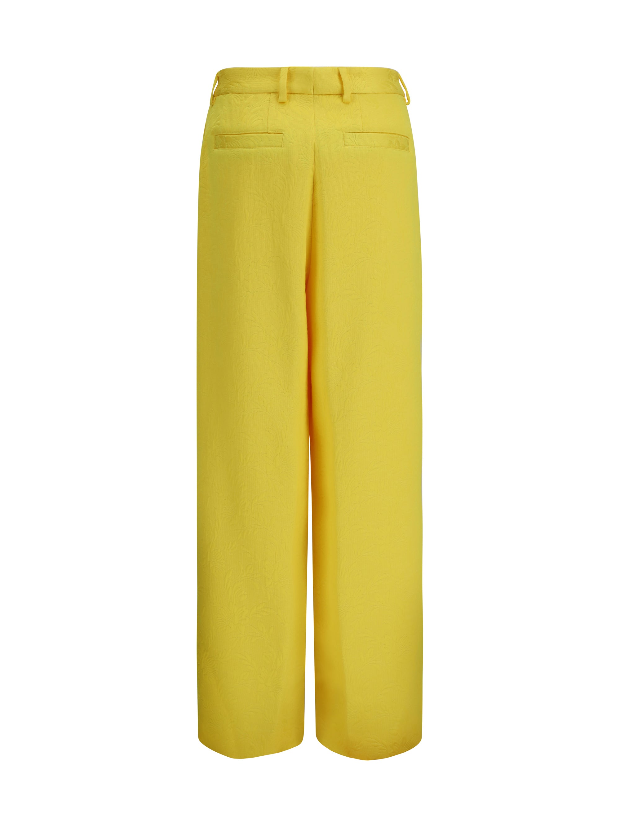 wide-leg pants with all-over jacquard pattern