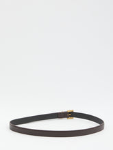 SAINT LAURENT 70 slim cassandre belt with square buckle