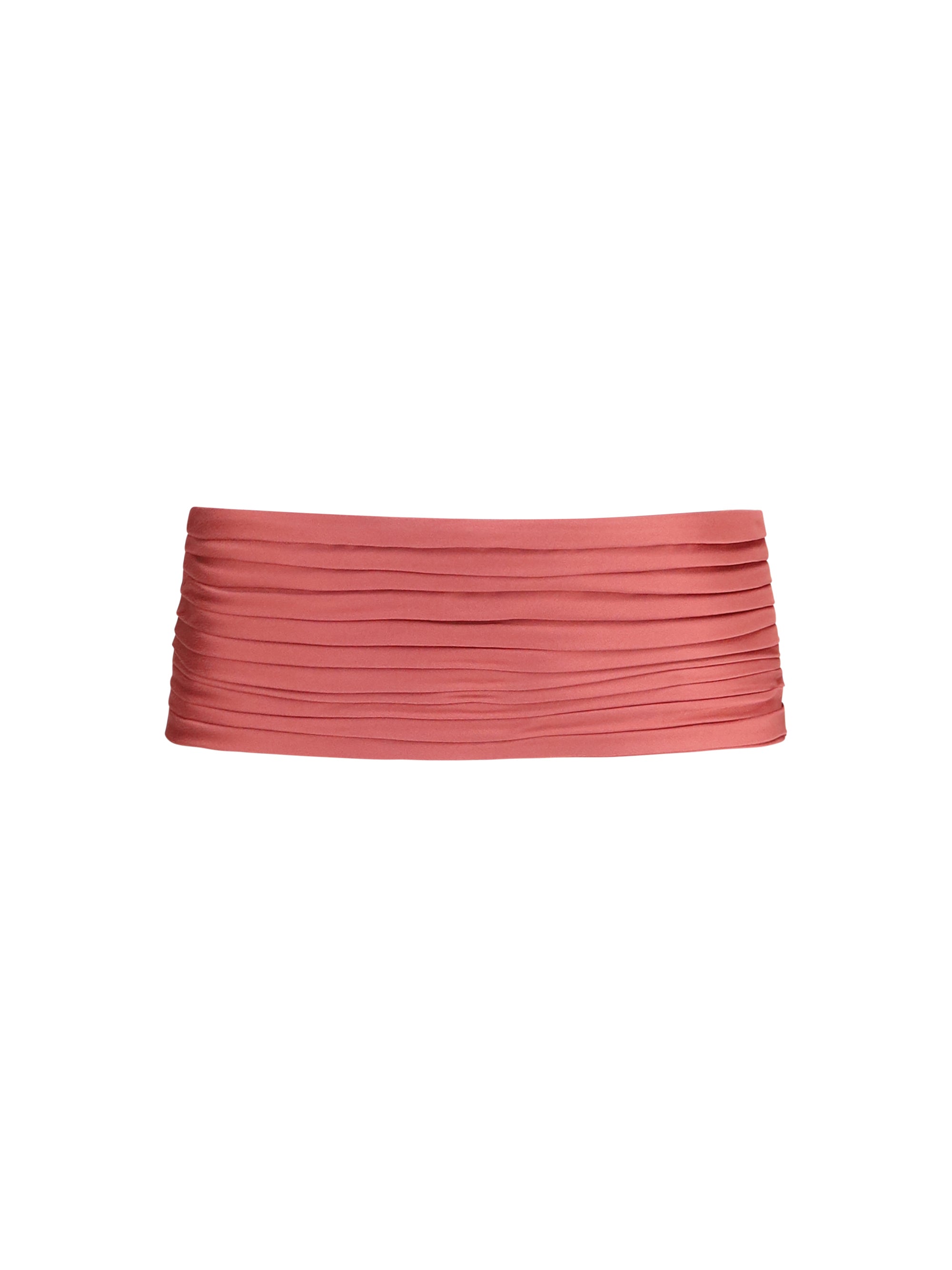satin pleated waist belt
