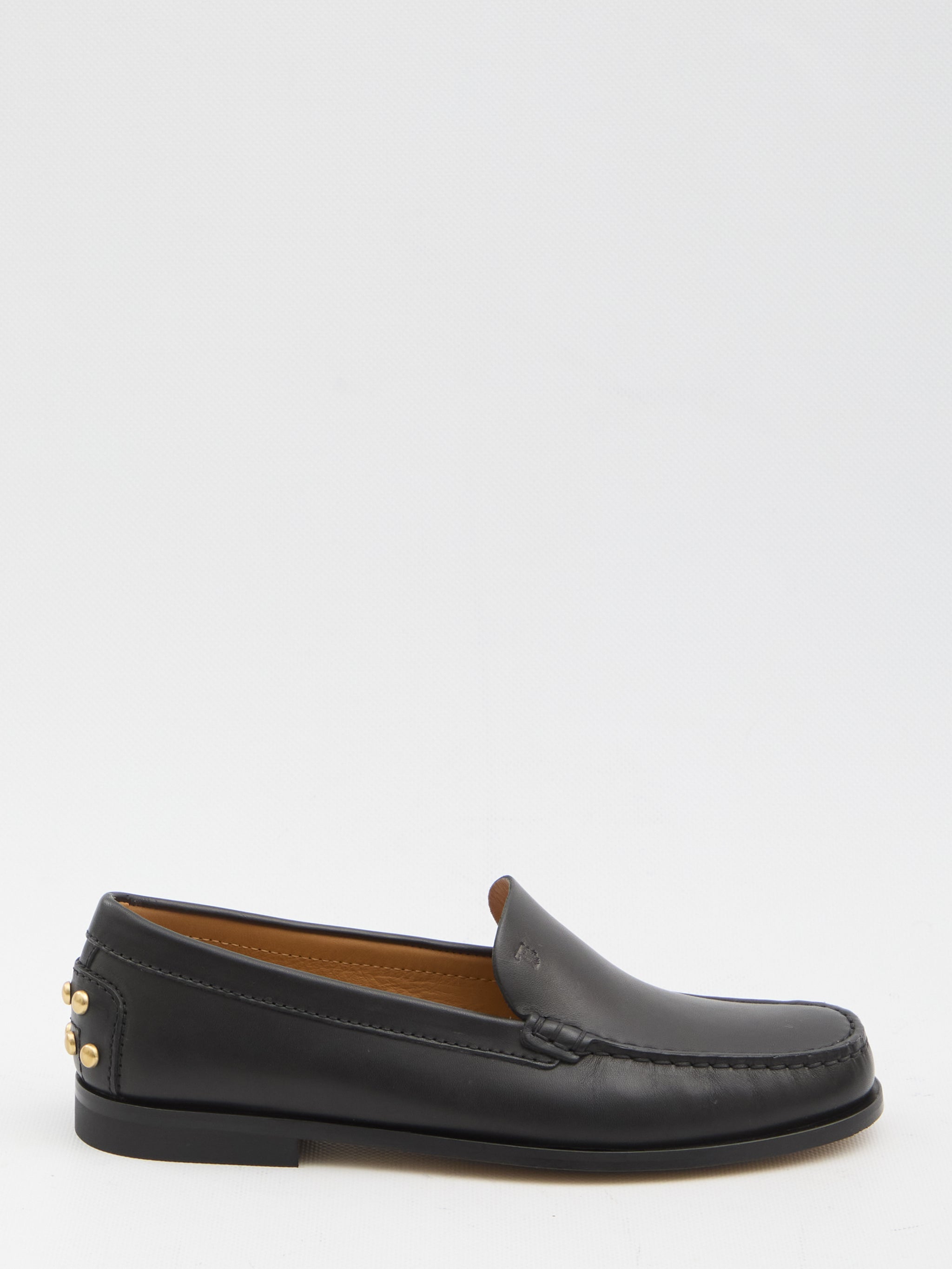 metal dots loafers