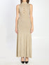 SELF PORTRAIT M gold maxi dress