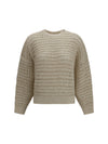 dazzling open-knit virgin wool and cashmere sweater