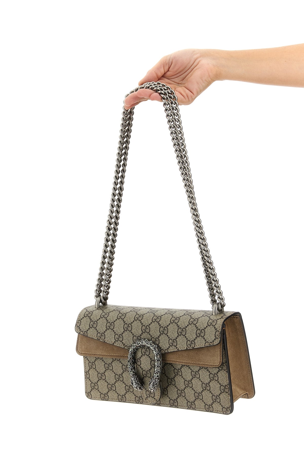 multicolor calf leather chain shoulder strap gg supreme rhinestone embellished b