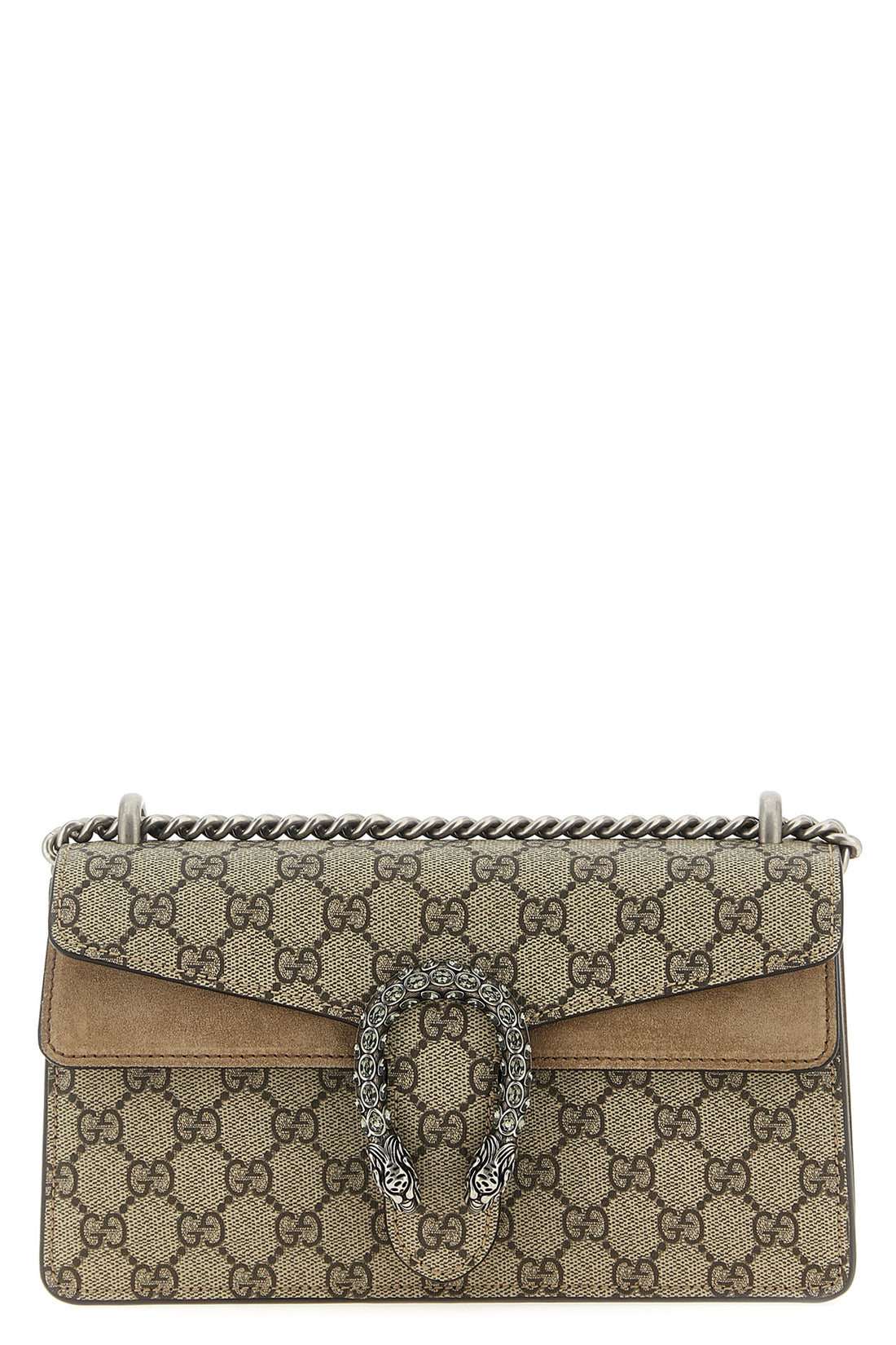 GUCCI OS multicolor calf leather chain shoulder strap gg supreme rhinestone embellished b