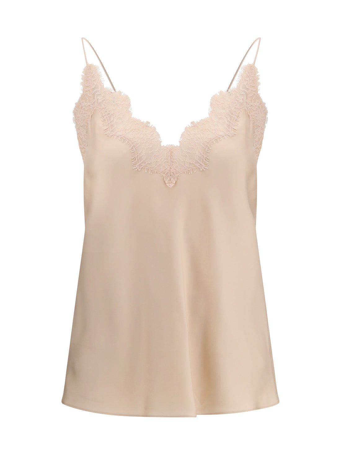 ROHE 36 silk camisole with lace detailing