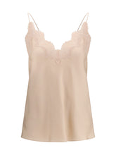 ROHE 36 silk camisole with lace detailing