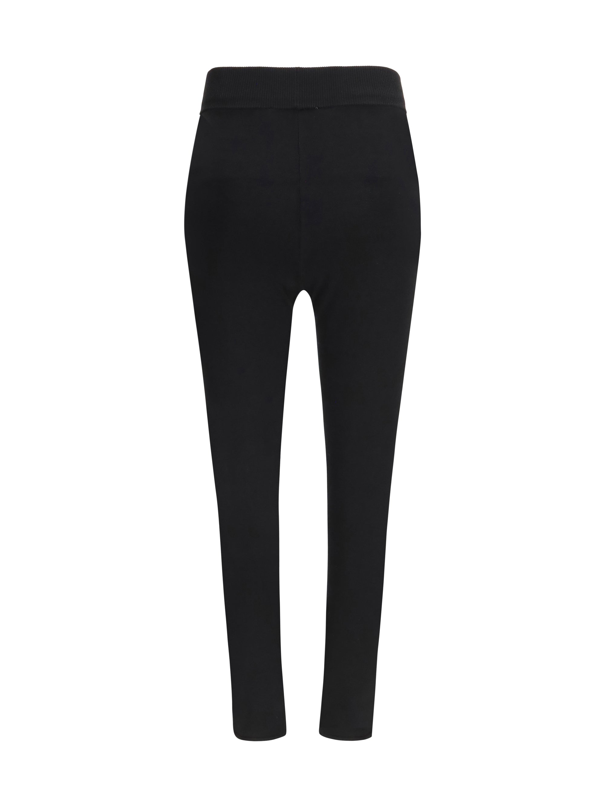 MARINE SERRE L moon logo knit leggings