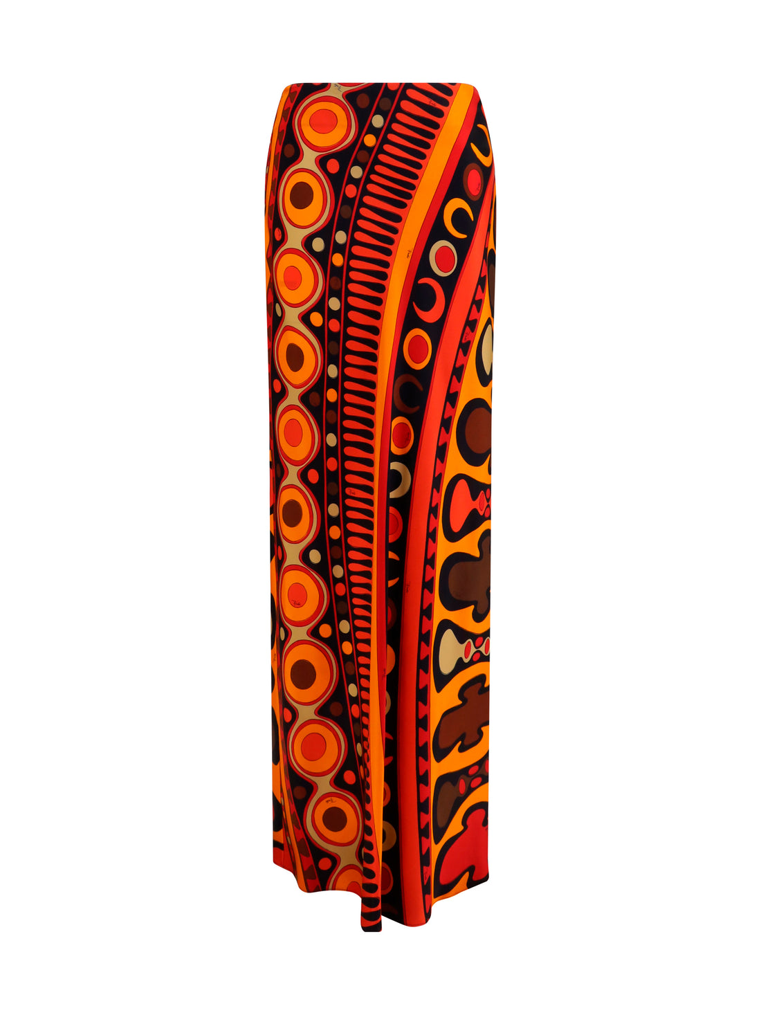 PUCCI 40 satin skirt with solei print