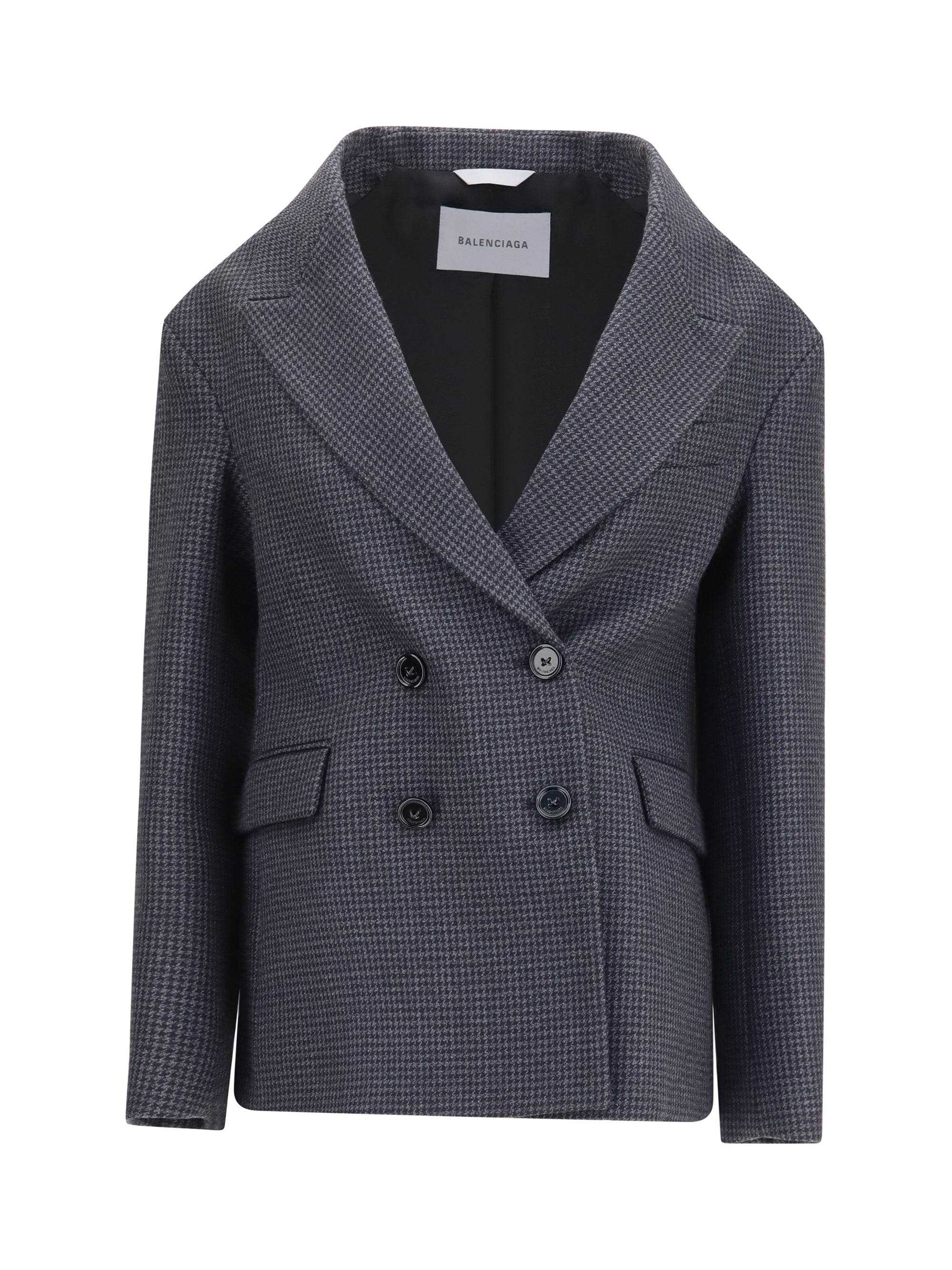 double-breasted wool blazer