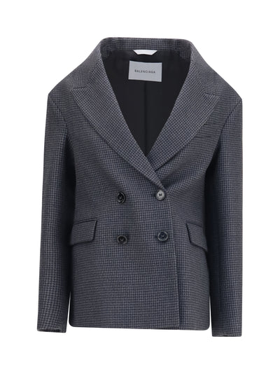 double-breasted wool blazer