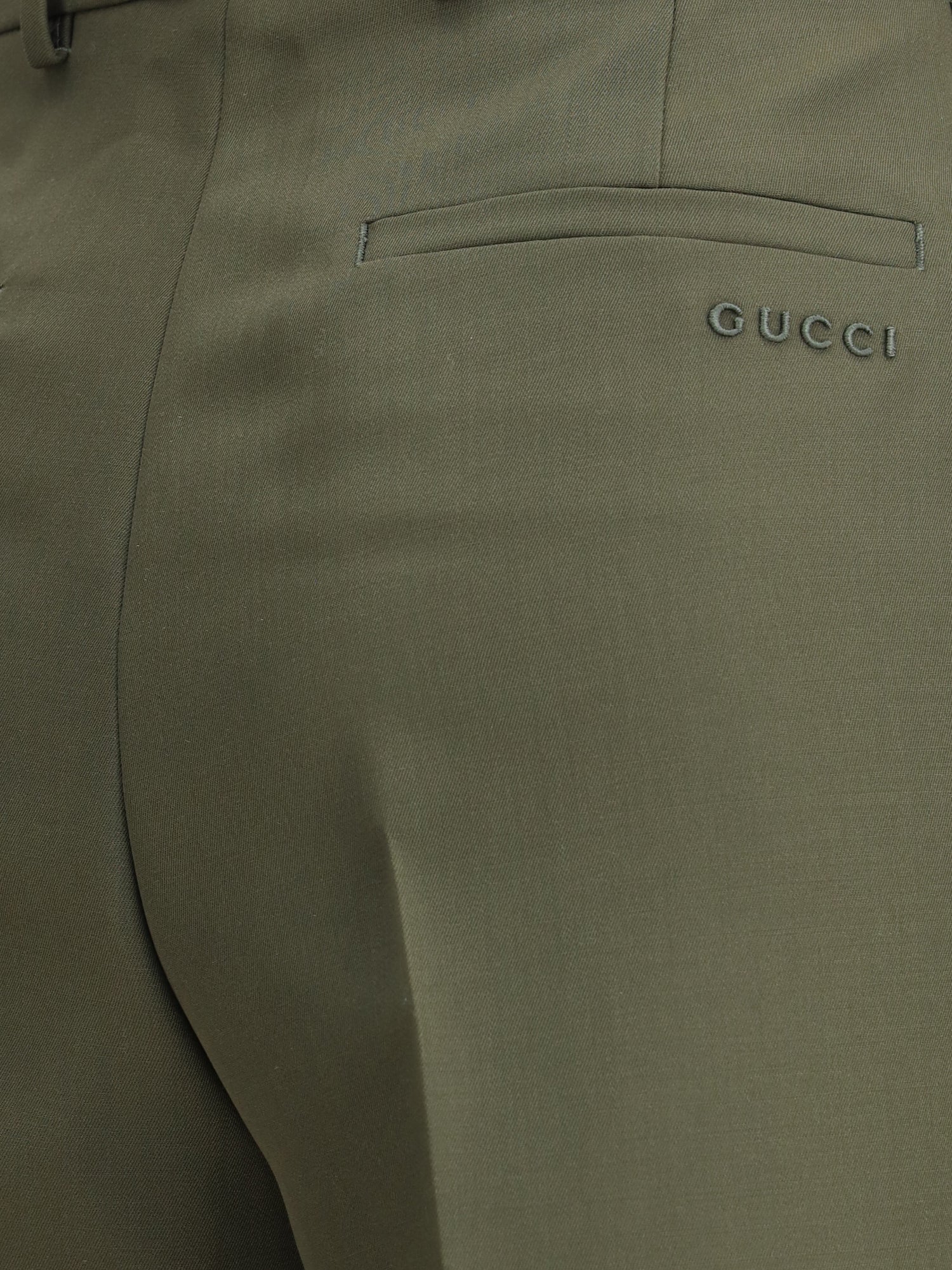 GUCCI 40 boyfriend pants with embroidered logo