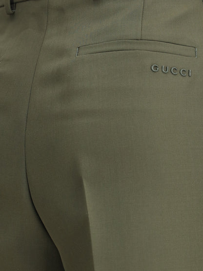 GUCCI 40 boyfriend pants with embroidered logo