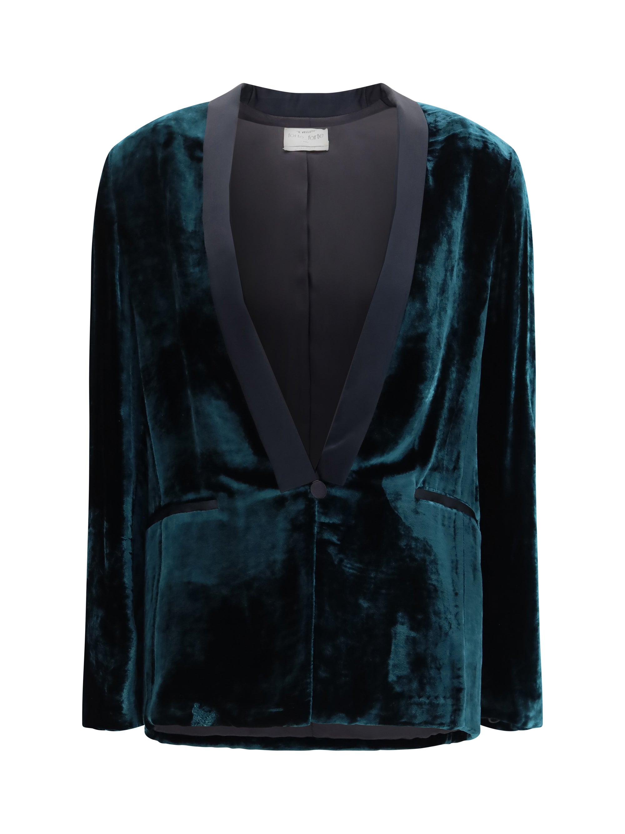 moiré velvet tuxedo jacket