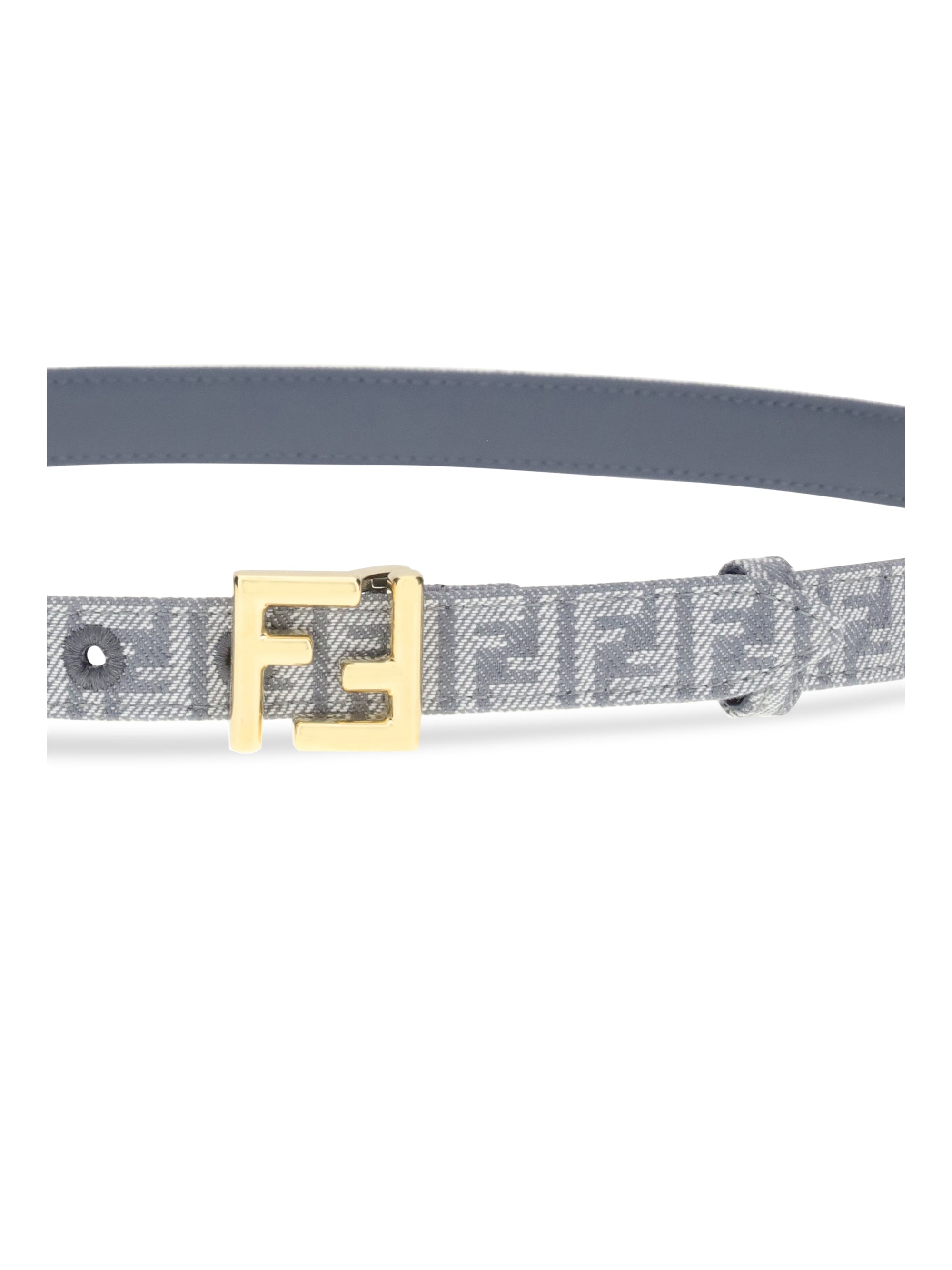 ff embroidered denim belt