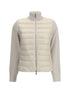 MONCLER S padded jacket with wool sleeves