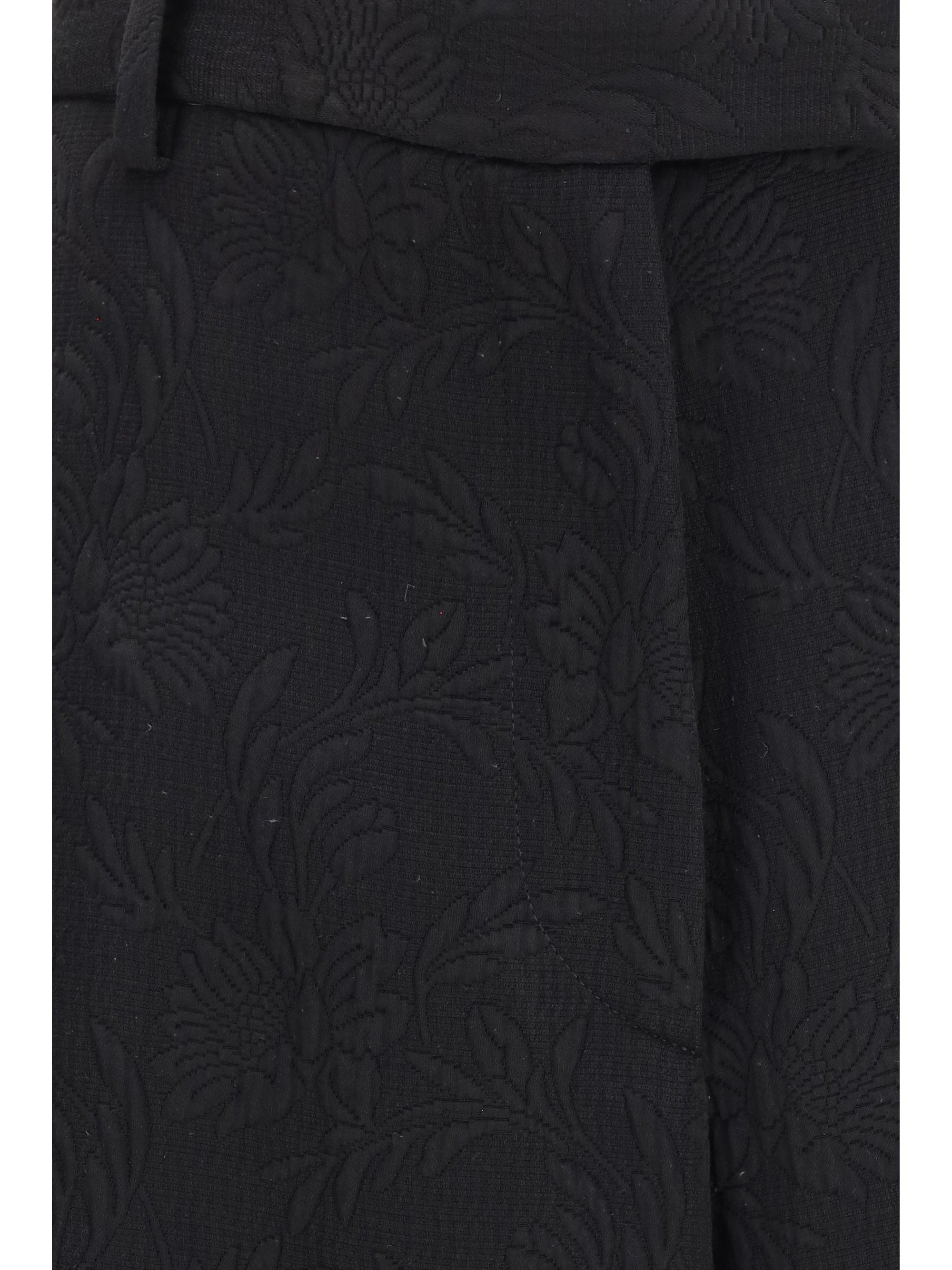 wide-leg pants with all-over jacquard pattern