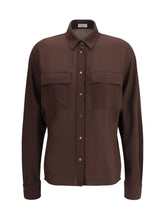 BRUNELLO CUCINELLI L embellished collar shirt