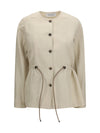 carezza jacket in linen and silk blend