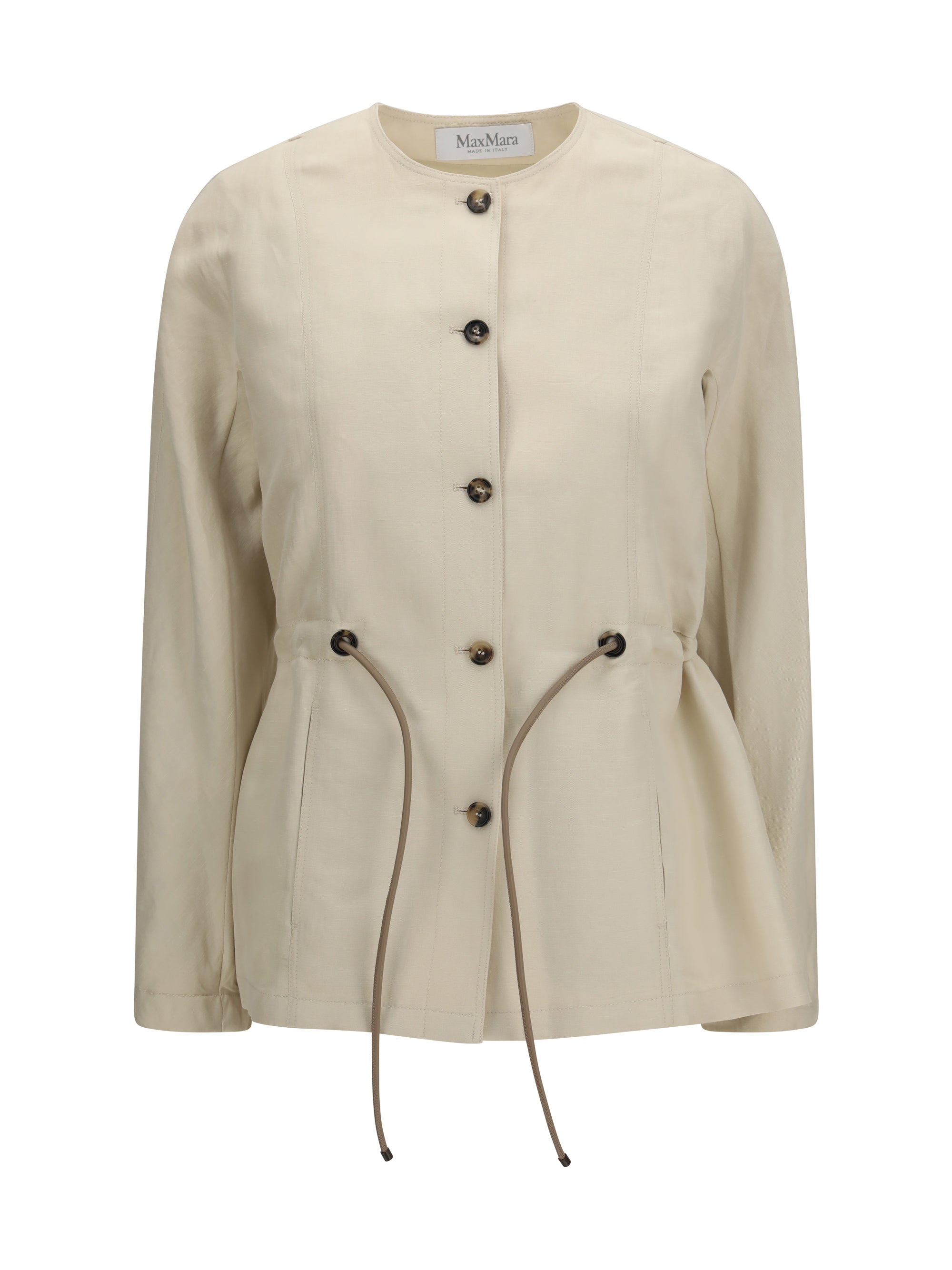 carezza jacket in linen and silk blend