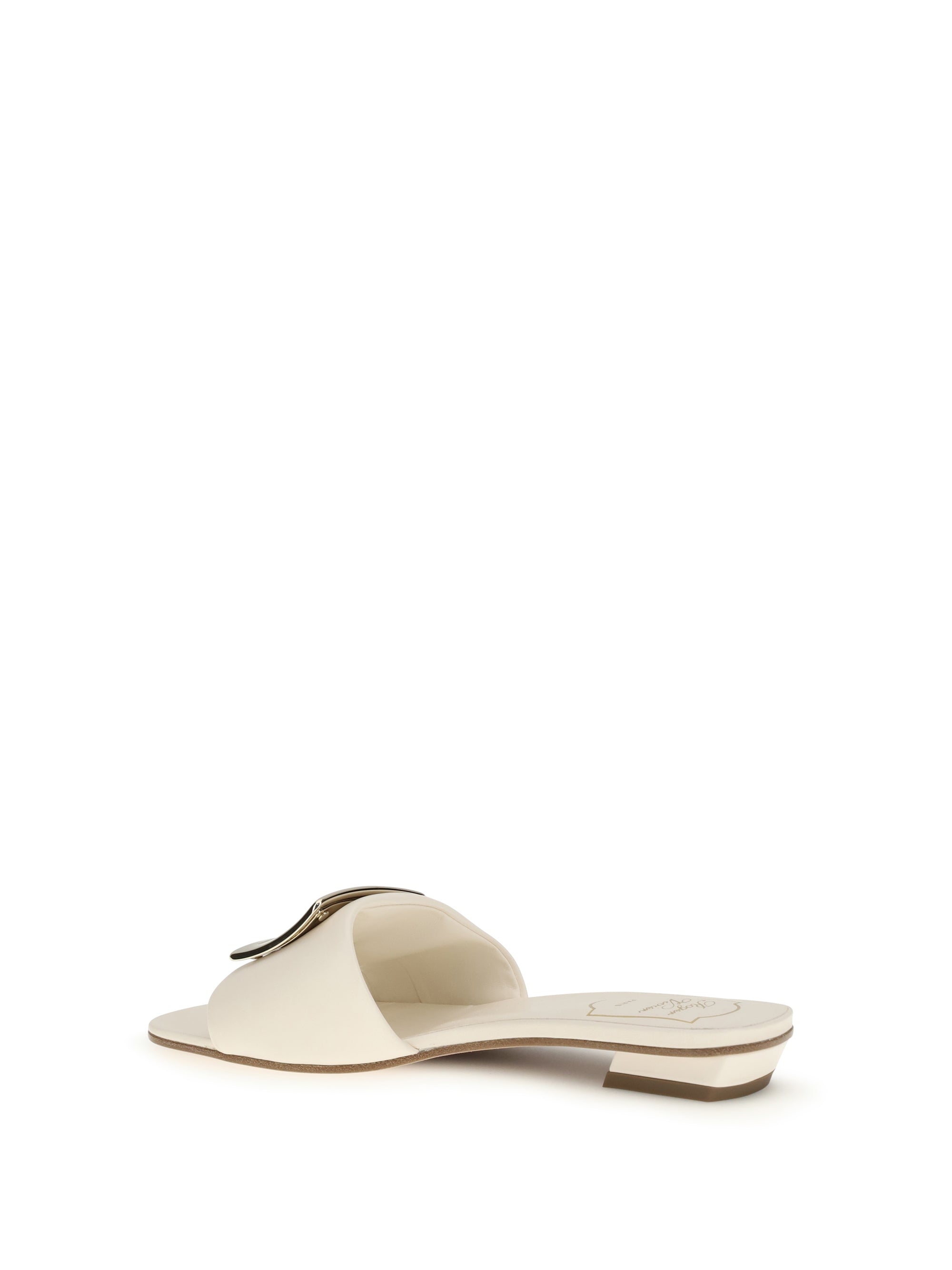 ROGER VIVIER 37 leather slide sandals