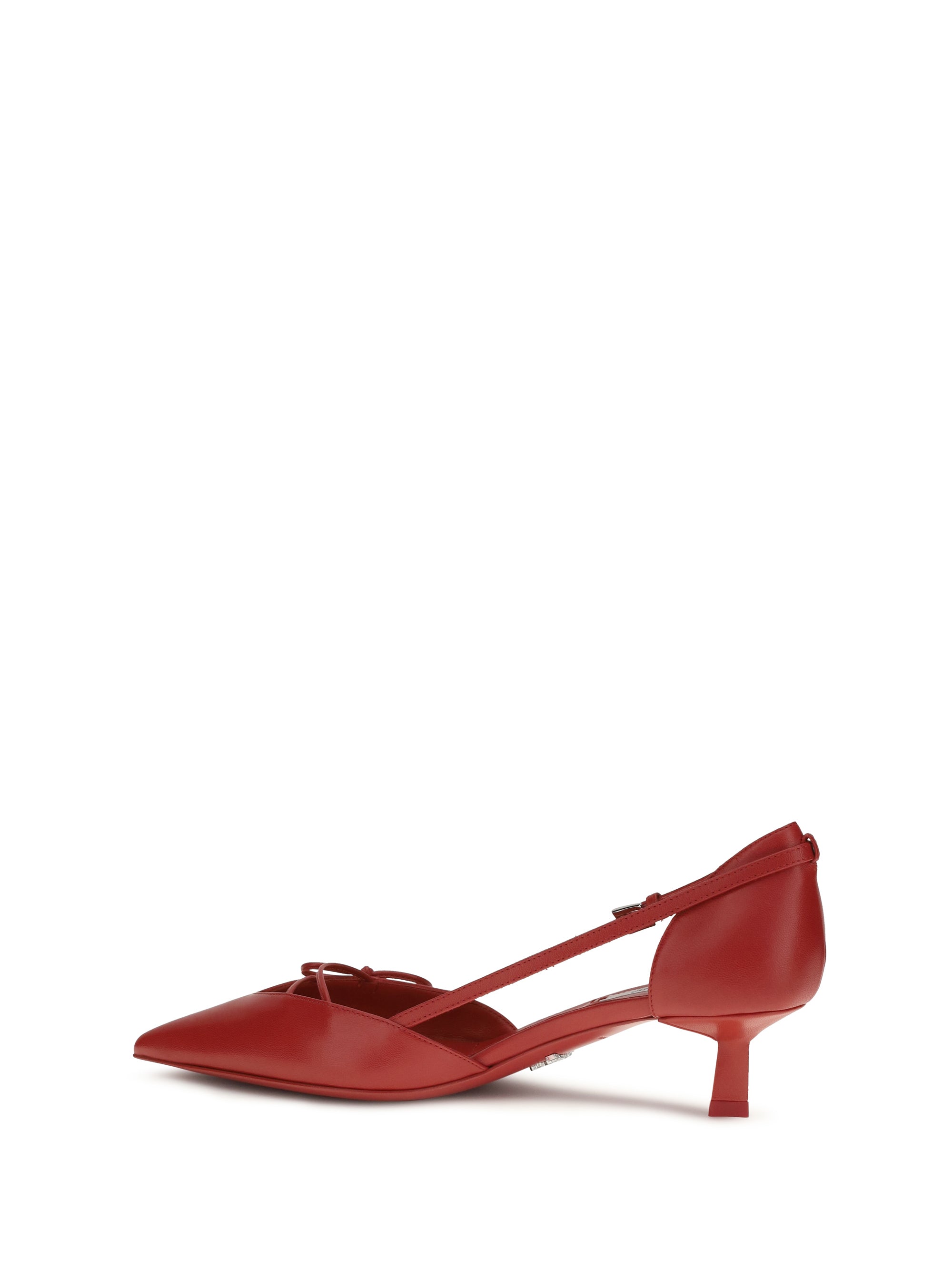 side-cut leather pumps