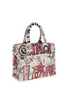 multicolored canvas tote bag