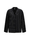 silk shirt with all-over monogram