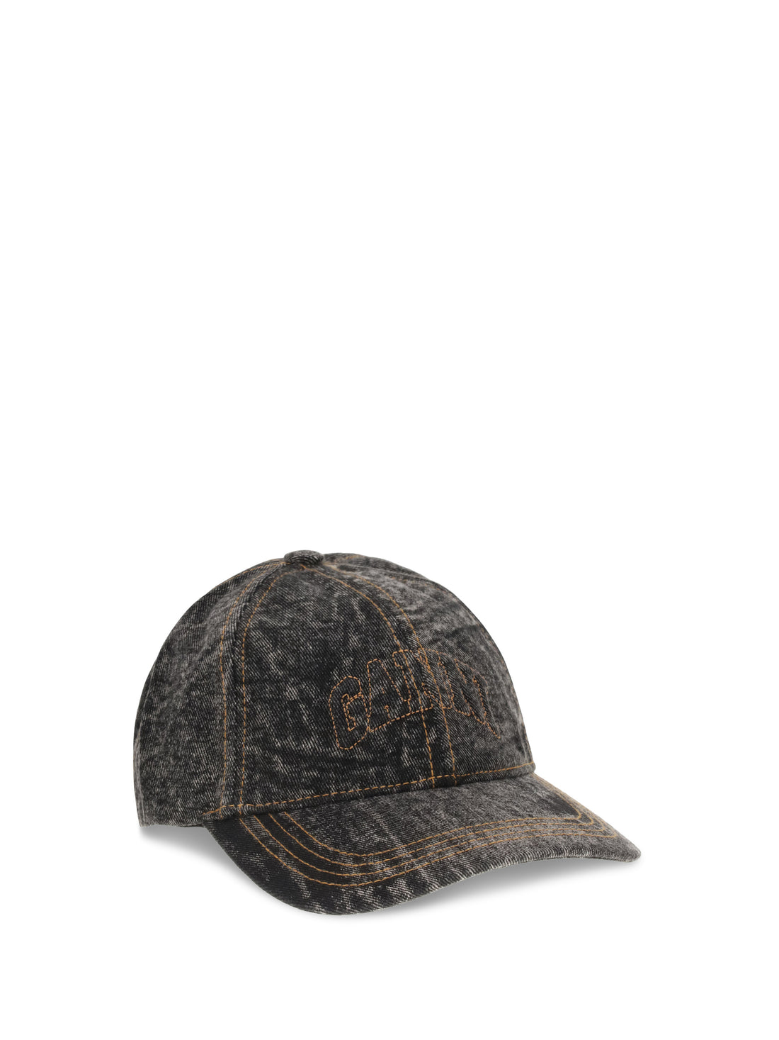 GANNI OS denim baseball hat