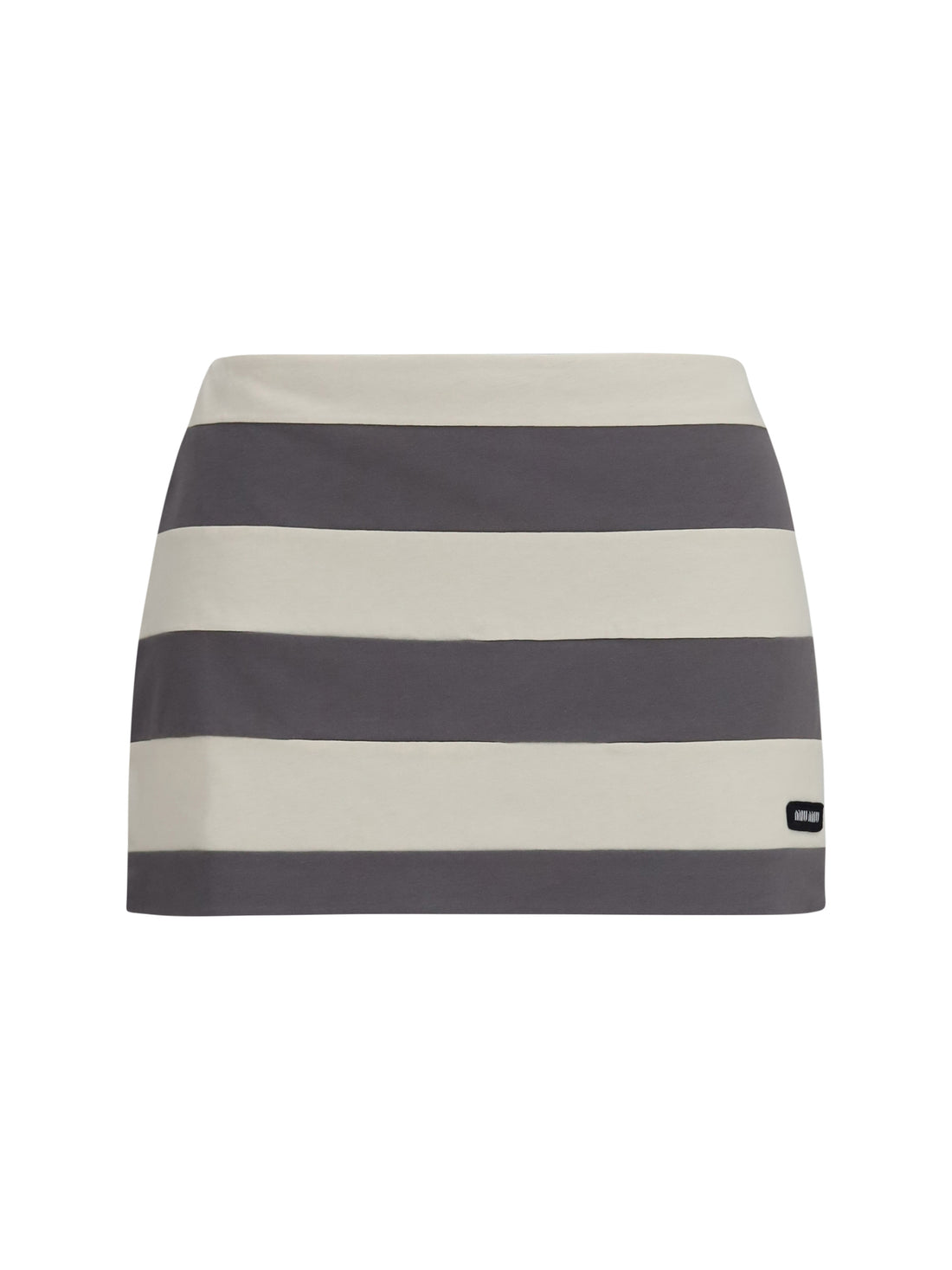 MIU MIU M striped cotton mini skirt