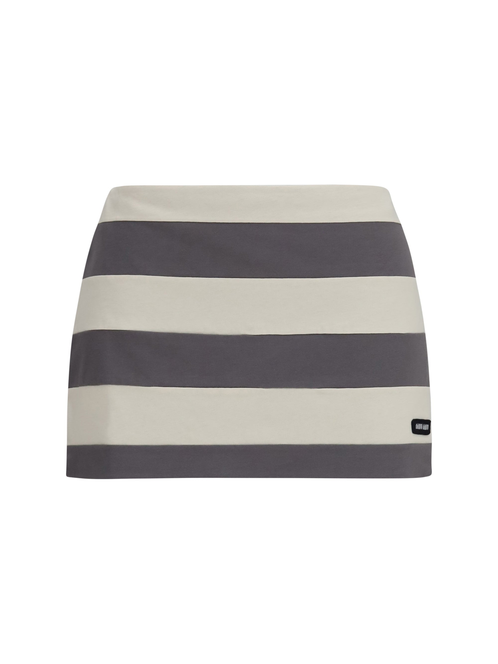 striped cotton mini skirt