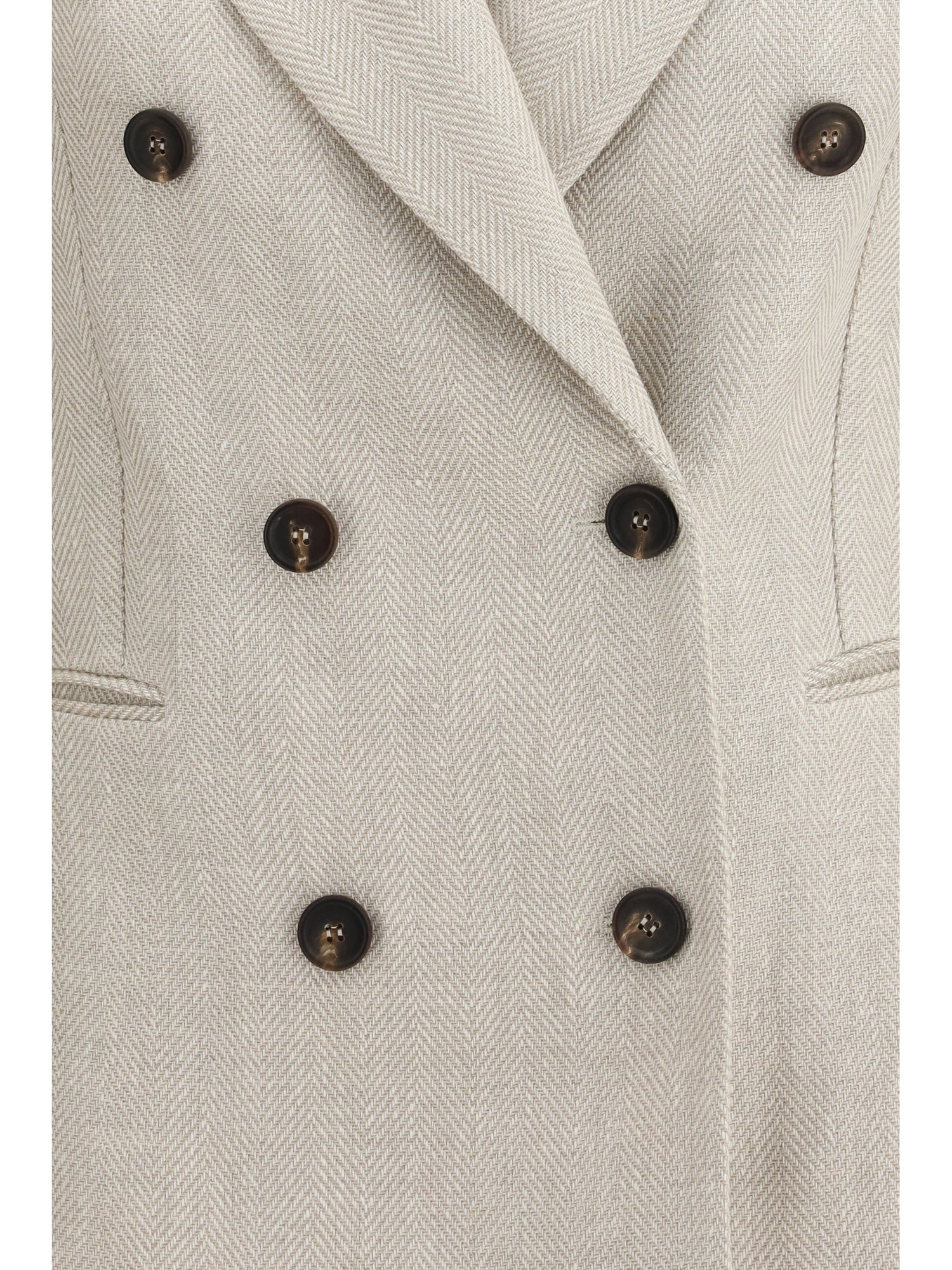BRUNELLO CUCINELLI 40 button herringbone blazer
