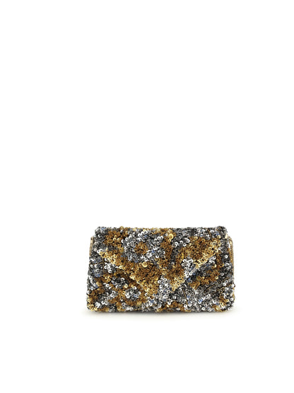 DRIES VAN NOTEN OS sequined clutch bag 
