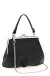 granny frame hammered pu handbag