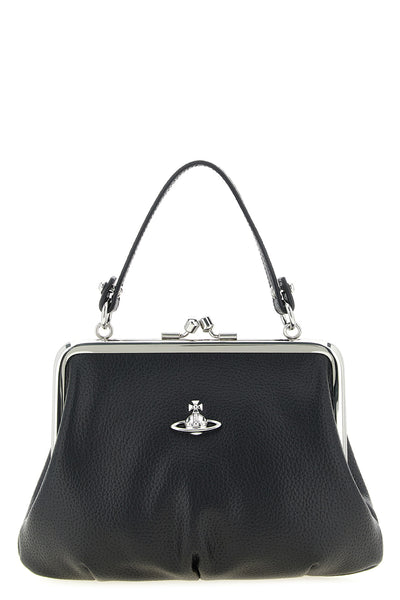granny frame hammered pu handbag