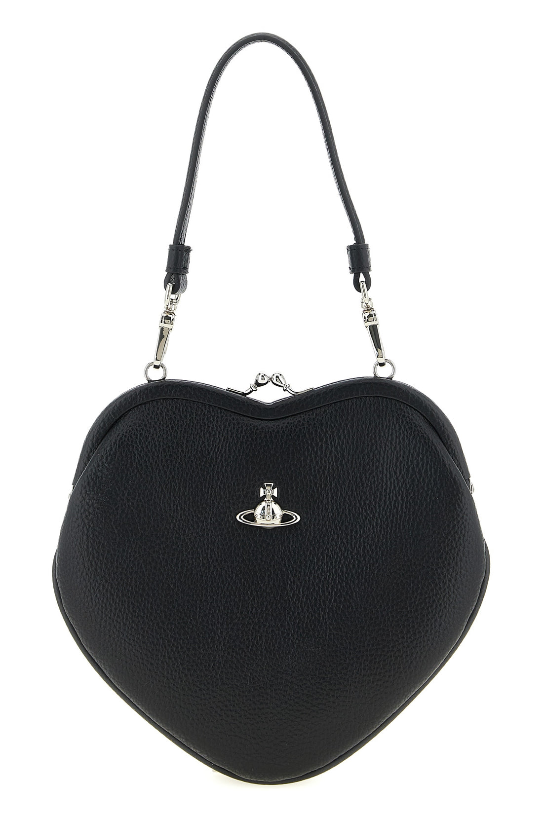 VIVIENNE WESTWOOD OS belle heart frame handbag in garnet leather-effect fabric