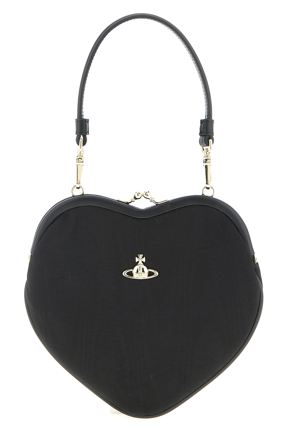 VIVIENNE WESTWOOD OS belle heart frame purse handbag in tulle and leather effect fabric