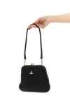 vivienne tulle-effect fabric clutch