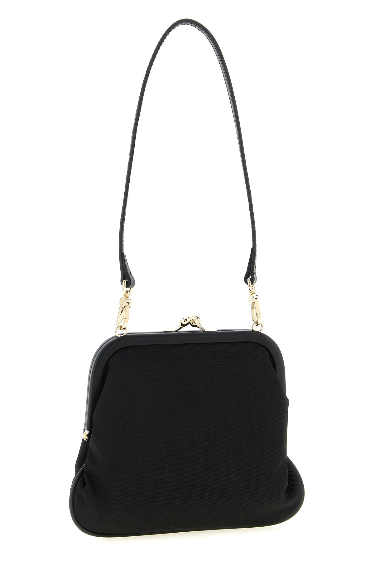 vivienne tulle-effect fabric clutch