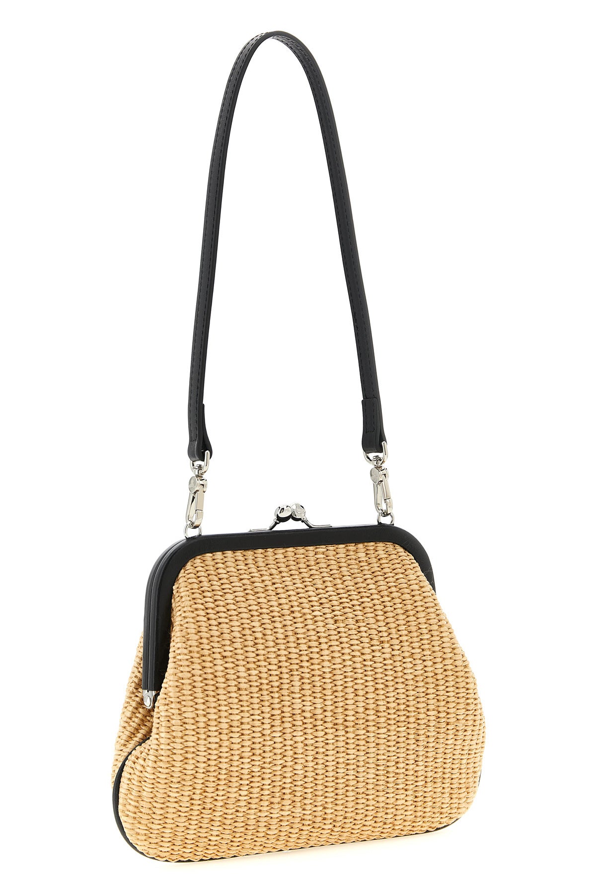 braided raffia vivienne clutch