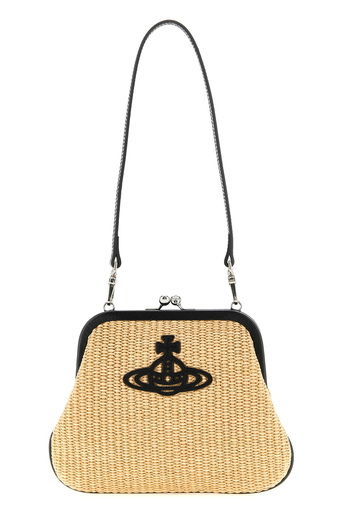 VIVIENNE WESTWOOD OS braided raffia vivienne clutch