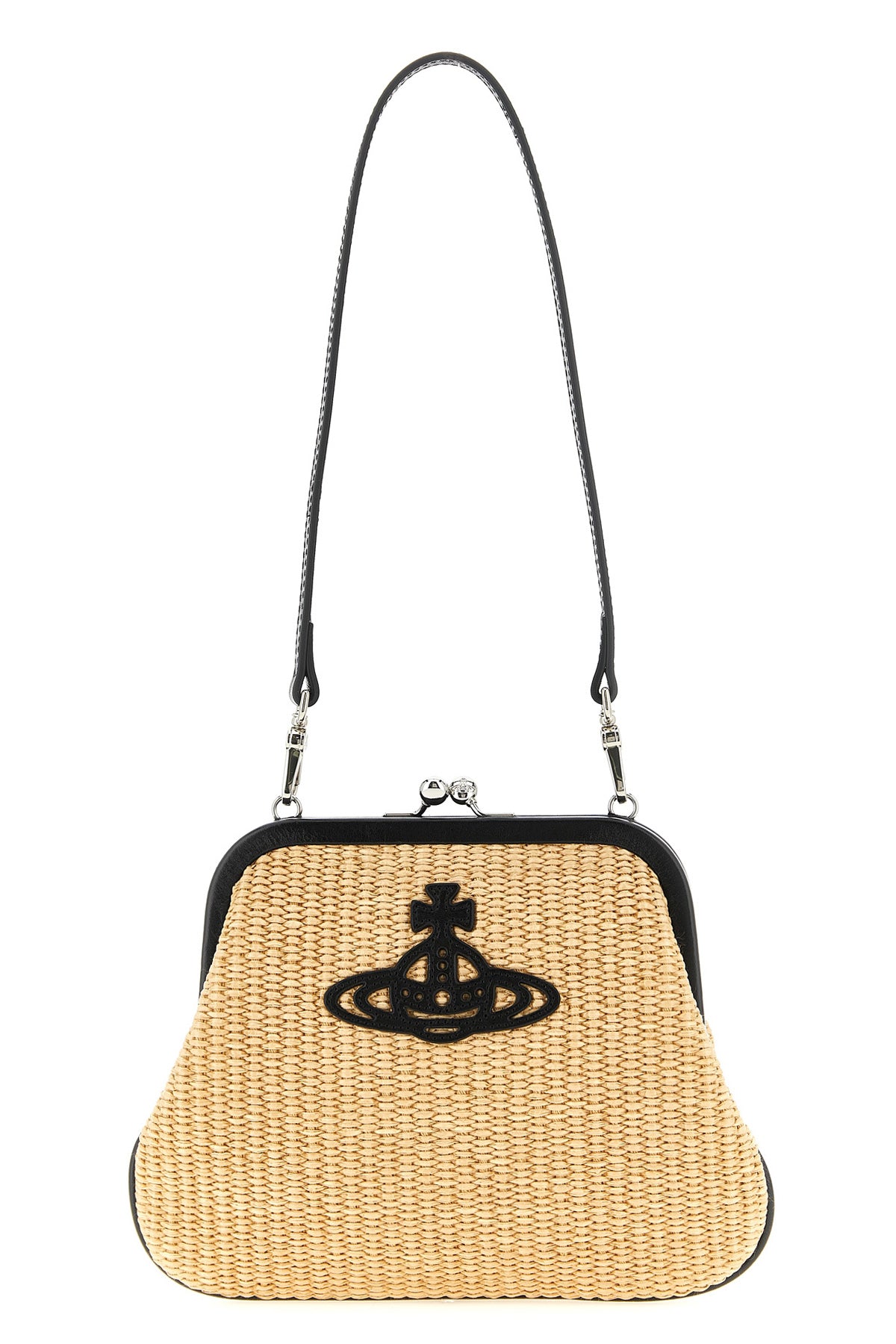 braided raffia vivienne clutch