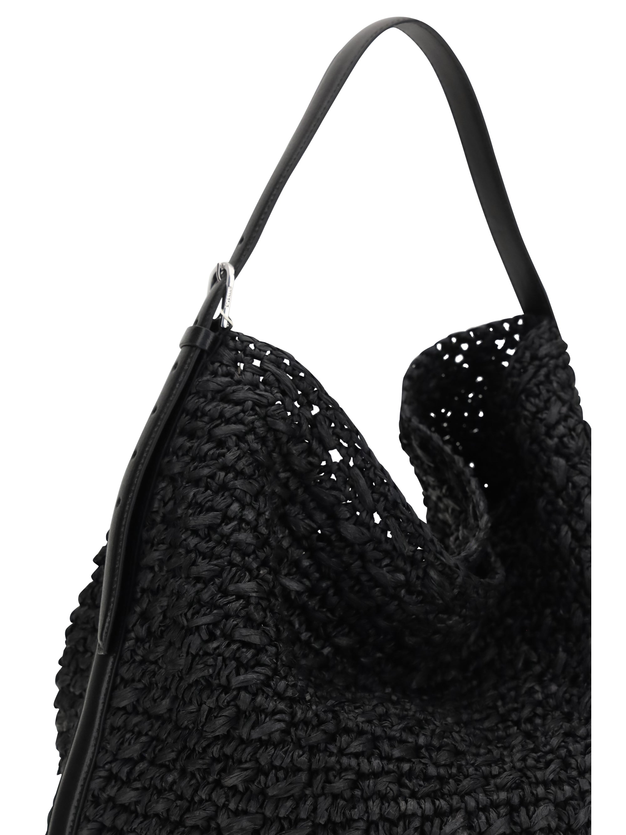 paper raffia tote shoulder bag