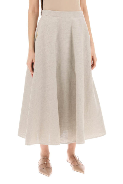 linen canvas skirt for women