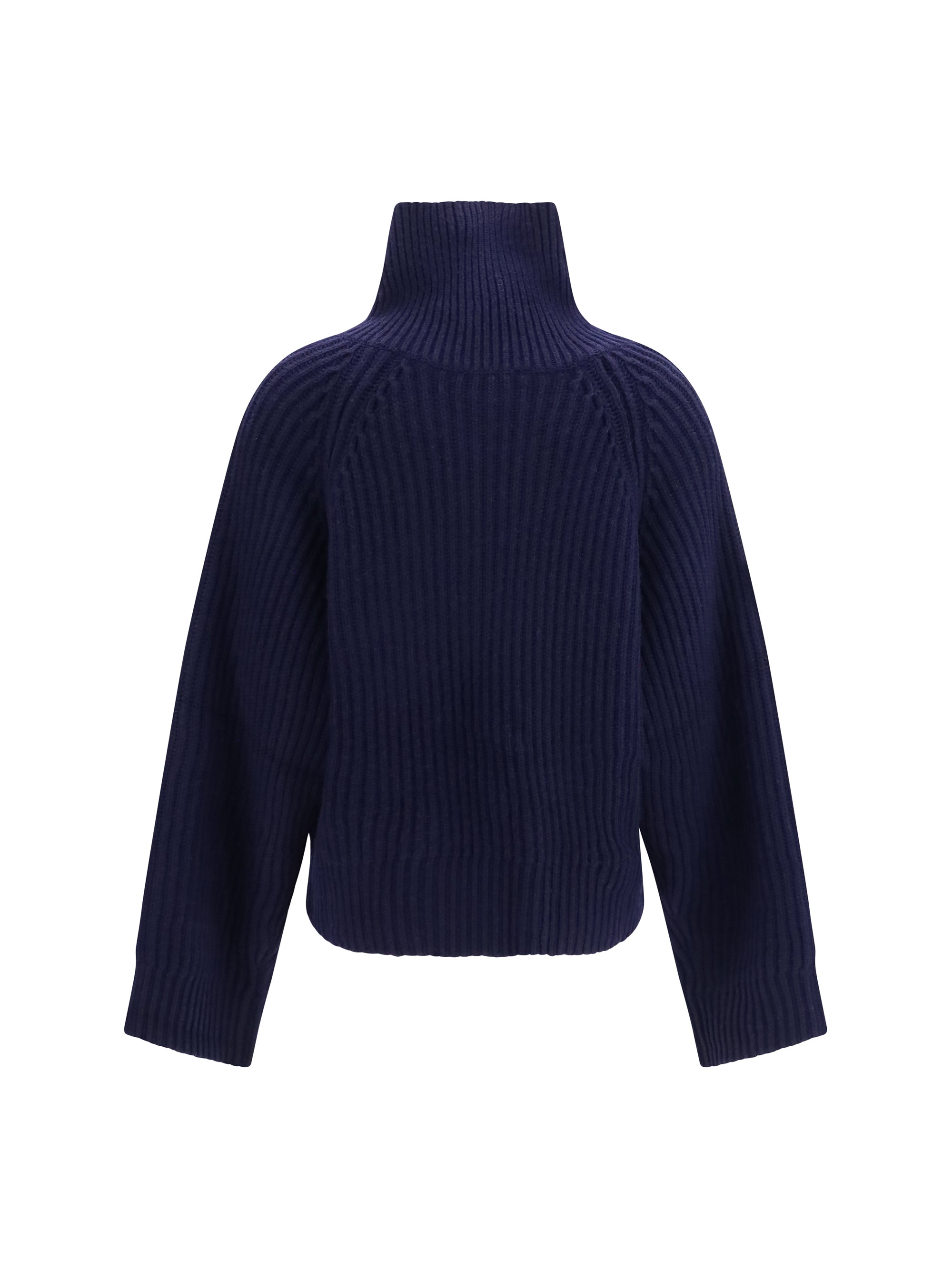 wool zip-neck sweater
