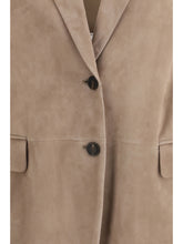 BRUNELLO CUCINELLI 42 suede jacket with monile