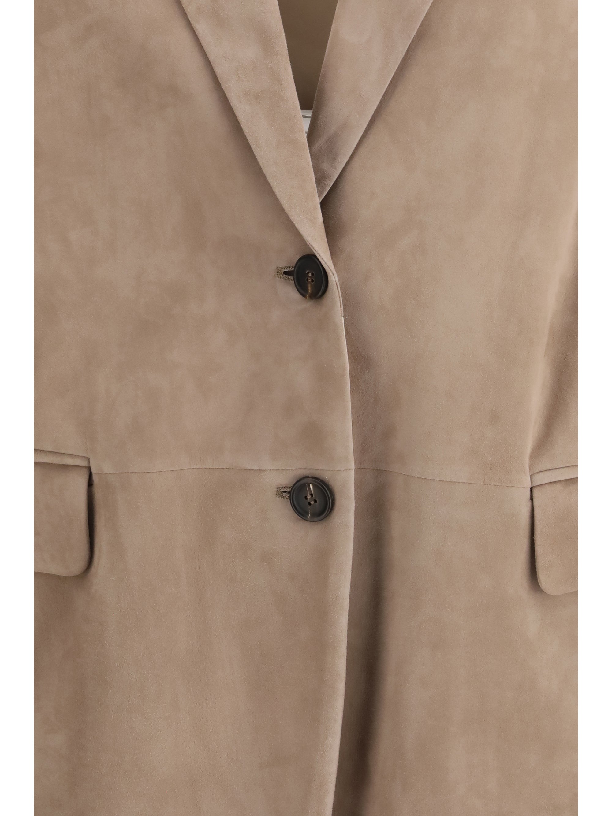 BRUNELLO CUCINELLI 42 suede jacket with monile