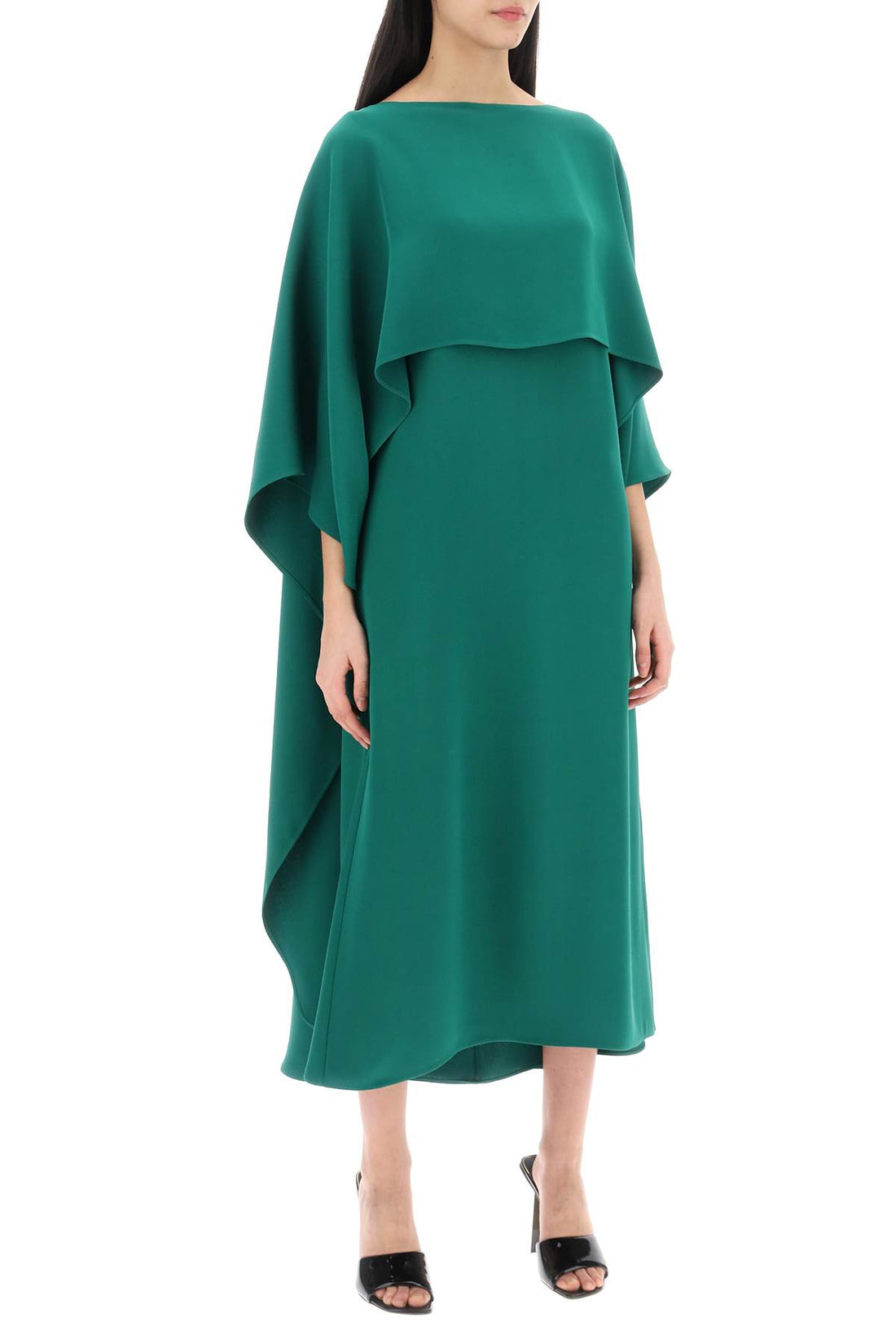 cady couture cape dress in