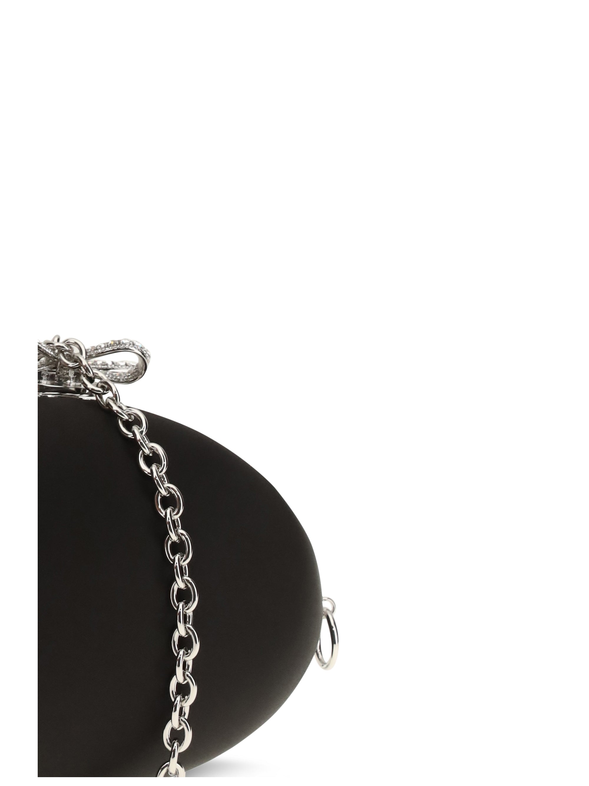 oval satin clutch