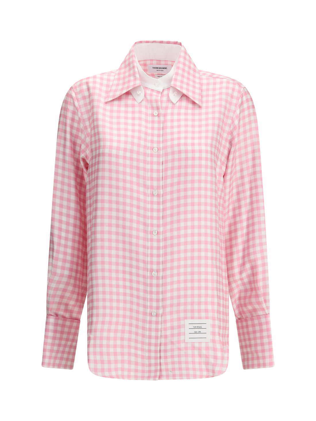 THOM BROWNE 40 checked silk shirt